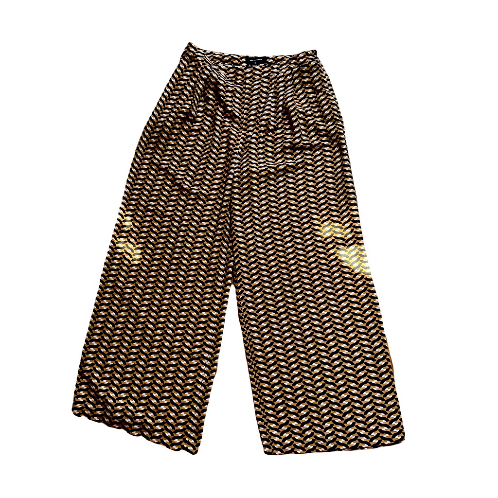 Who What Wear Women’s Patterned Wide Leg Pallazzo Pants Size 12